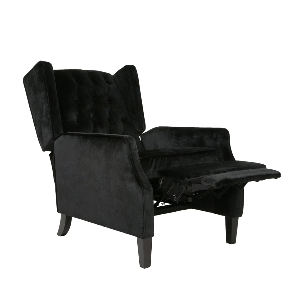 Pushback Recliner Chair, Fabric Armchair Push Back Recliner with Rivet Decoration, Mid Century Wingback Accent Chair for Living Room, Bedroom - Grand Goldman Shop