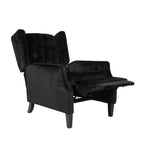Pushback Recliner Chair, Fabric Armchair Push Back Recliner with Rivet Decoration, Mid Century Wingback Accent Chair for Living Room, Bedroom - Grand Goldman Shop