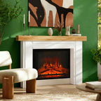 Fireplace Mantel, Freestanding Fireplace Surround with Leg for Electric Fireplaces - Grand Goldman Shop