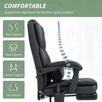 Faux Leather Massage Desk Chair,Office Chair,Reclining Chair | Premium Home Decor - Grand Goldman