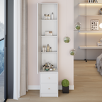 Simple Stylish Dressing Mirror Cabinet, Cosmetic Organizer Cabinet, Jewelry Cabinet, Extra Large Full Body Mirror, Multi Layer High Capacity Storage, 11.8' x 15.7' x 63', EPA, GCC, UL Certificate - Grand Goldman Shop