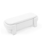 Linen Fabric Upholstered Bench with Large Storage Space for the Living Room, Entryway and Bedroom,White,( 51.5''x20.5''x17'' ) - Grand Goldman Shop