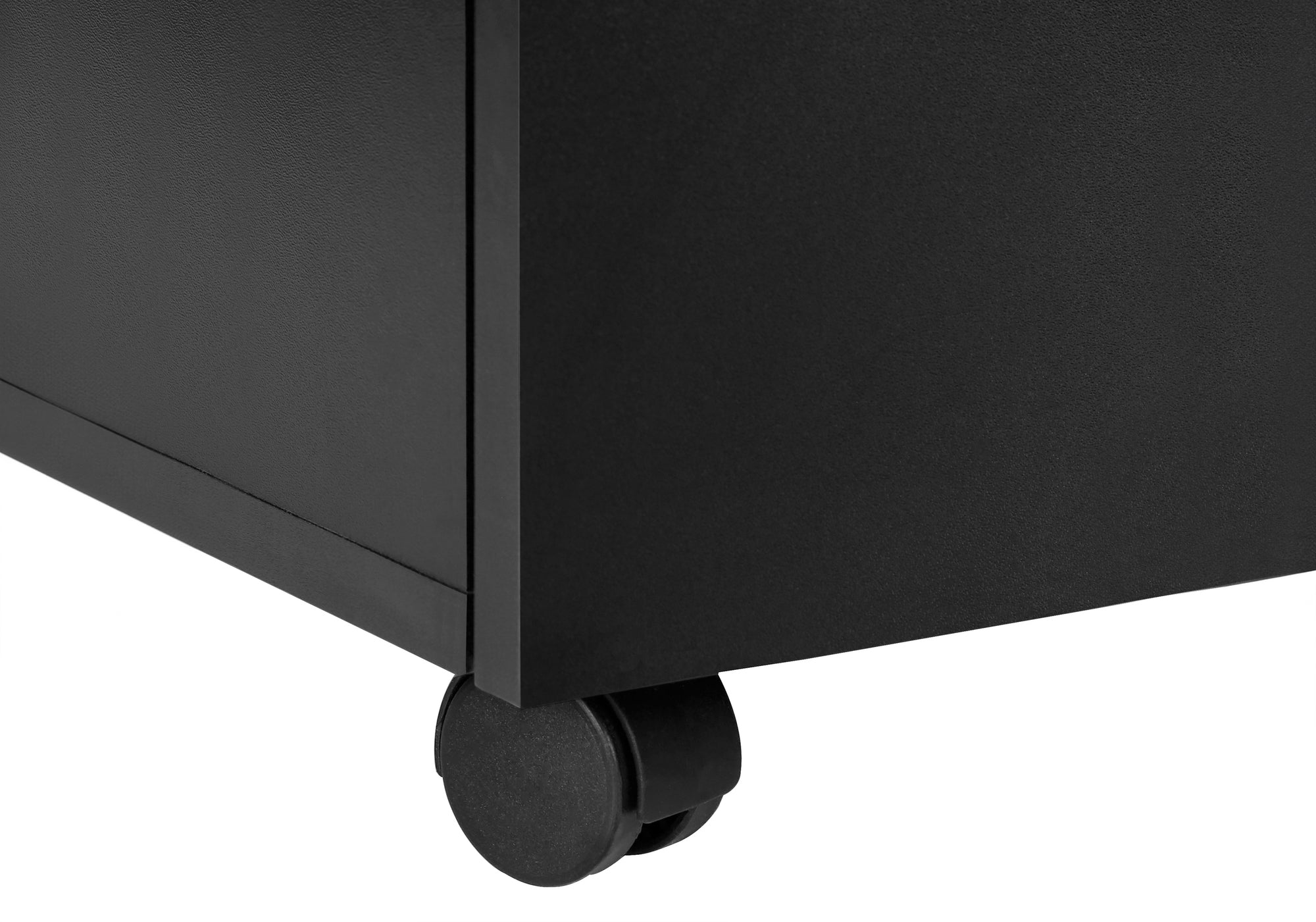 File Cabinet, Rolling Mobile, Storage Drawers, Printer Stand, Office, Work, Black Laminate, Contemporary, Modern - Grand Gold