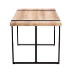 Rustic Industrial Rectangular Wood Dining Table For 4-6 Person, With 1.5' Thick Engineered Wood color Tabletop and Black Metal Legs,Desk For Kitchen Dining Living Room, 55.1' x 31.4'x 29.9'1529W115172 - Grand Goldman Shop