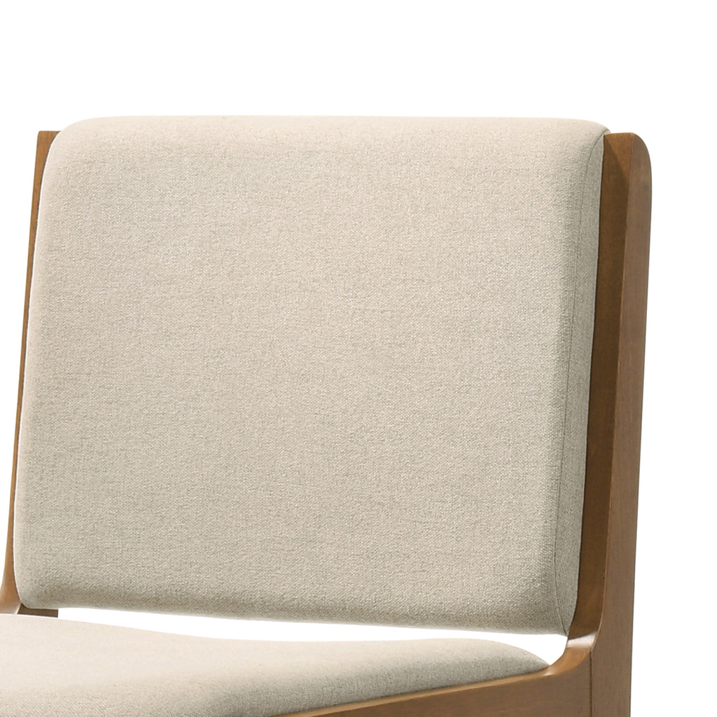 Elegant Dining Chair Set of Two Sophisticated Style Wheat Fabric - Grand Goldman Shop