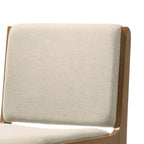 Elegant Dining Chair Set of Two Sophisticated Style Wheat Fabric - Grand Goldman Shop