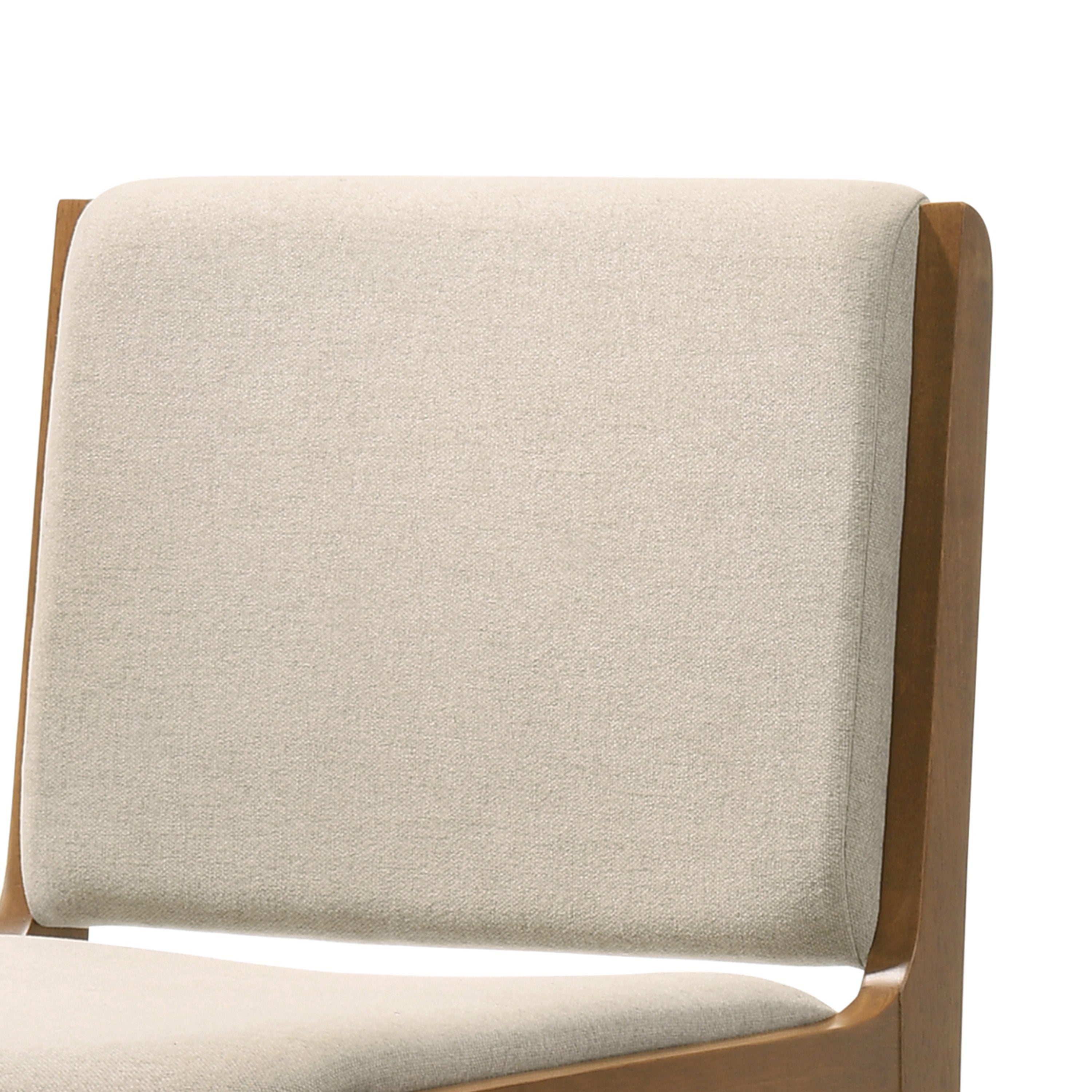 Elegant Dining Chair Set of Two Sophisticated Style Wheat Fabric - Grand Goldman Shop