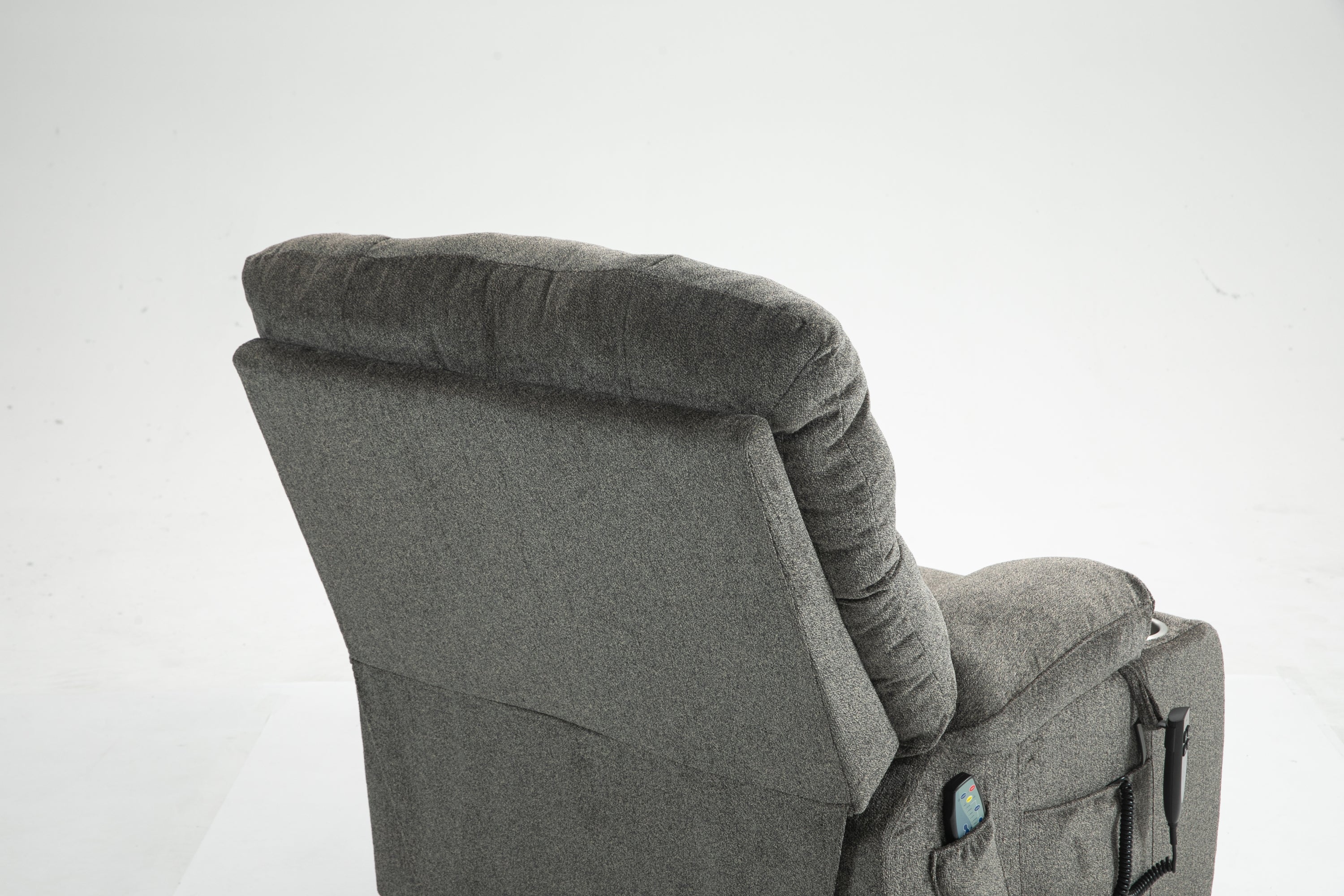 Lift Chair for Big and Tall Person with Inconvenient Legs: High Density Foam Lift Sofa with Heat and Massage, 2 Pockets, 2 Cup Holder, 2 Remote, OKIN Motor - Grand Goldman Shop
