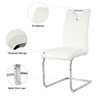Modern Dining Chairs with Faux Leather Padded Seat Dining Living Room Chairs Upholstered Chair with Chrome Metal Legs Design for Kitchen, Living, Bedroom, Dining Room Side Chairs Set of 4 - Grand Goldman Shop