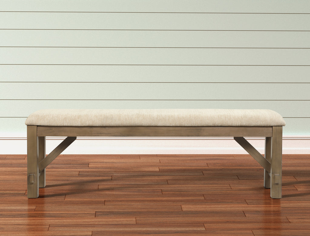 Raven Wood Fabric Upholstered Dining Bench - Grand Goldman Shop
