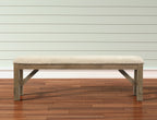 Raven Wood Fabric Upholstered Dining Bench - Grand Goldman Shop