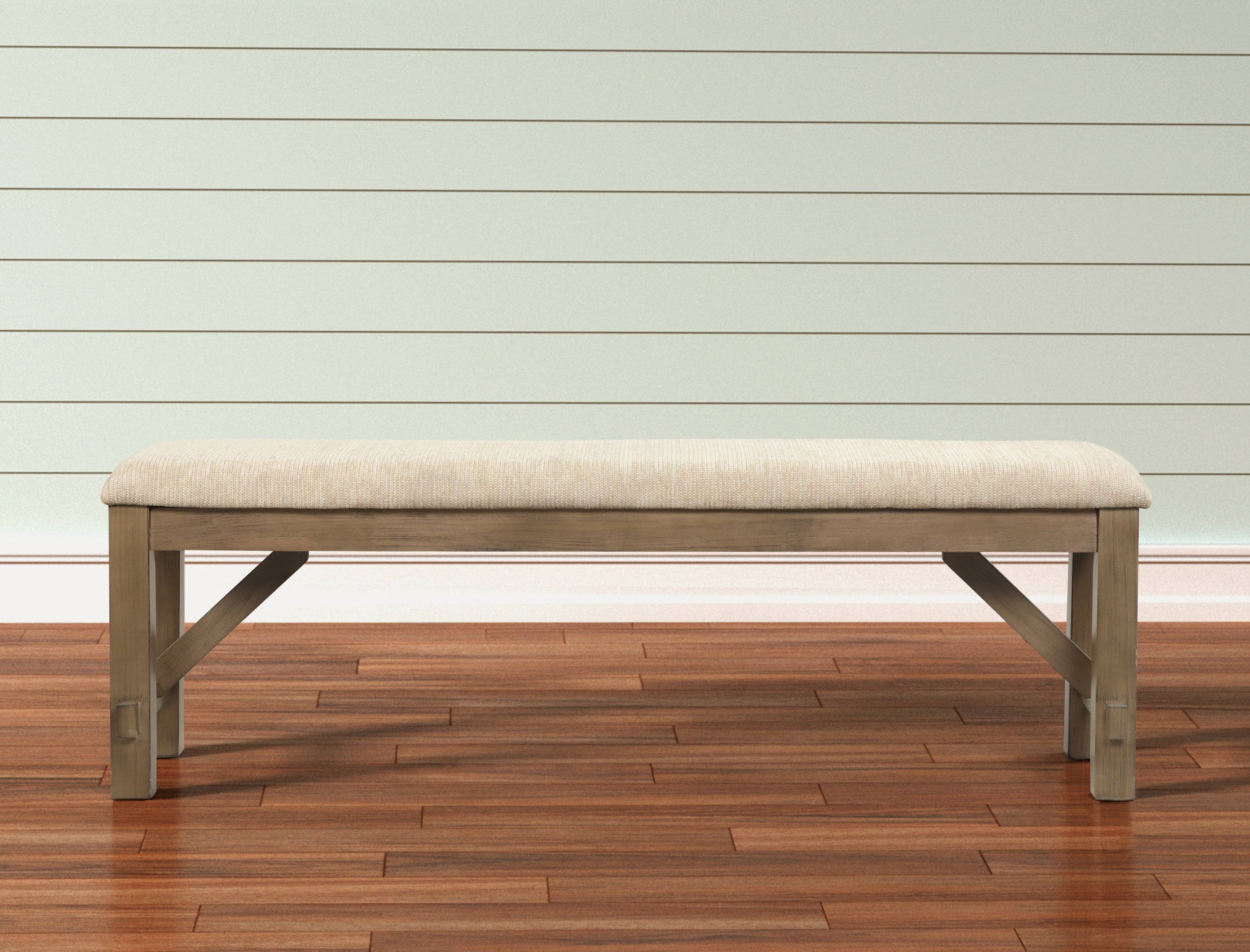 Raven Wood Fabric Upholstered Dining Bench - Grand Goldman Shop