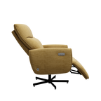 Power Swivel Recliner Chair, Electric Reclining with USB & Type-C Charging, 360° Swivel Velvet Upholstered Accent Chair, for 