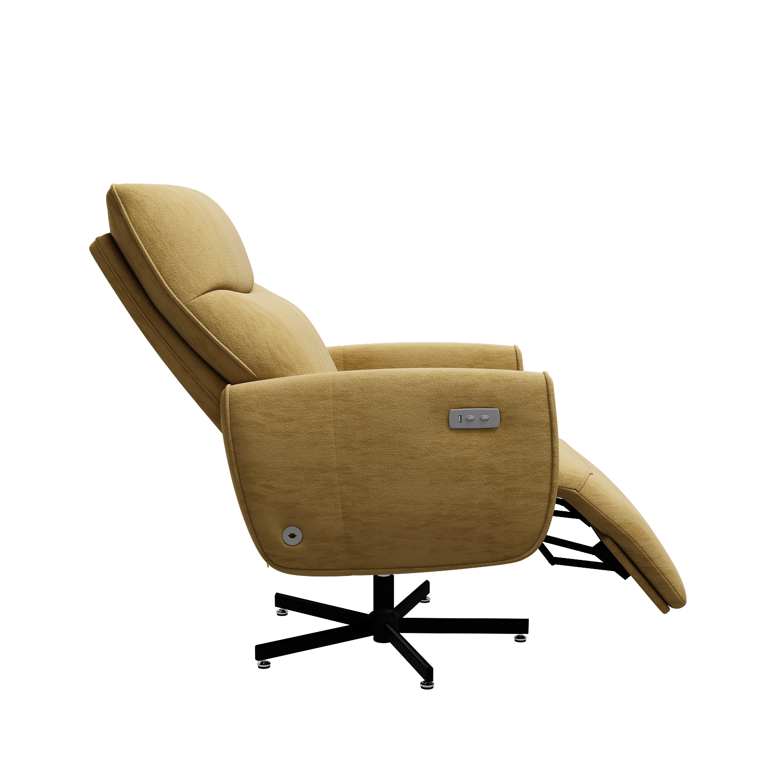 Power Swivel Recliner Chair, Electric Reclining with USB & Type-C Charging, 360° Swivel Velvet Upholstered Accent Chair, for 