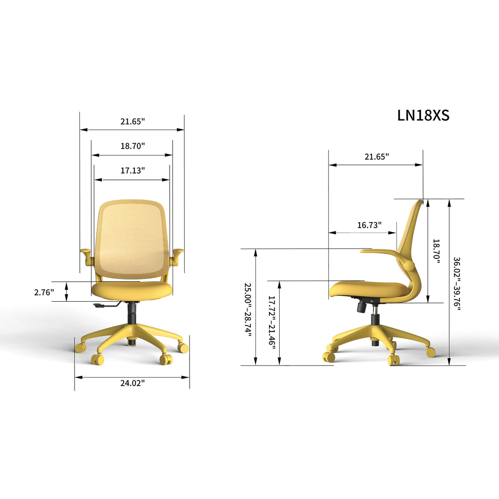 Ergonomic Color Office Chair 350LBS, Home Office, Mesh Back, Integrated Molded Foam, Comfortable Sitting, Flipping Armrest, F
