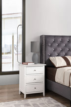 Versatile White Transitional Nightstand - Grand Goldman Shop