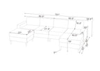 Cordory Upholstered Modular Sectional with 2 Ottomans - Grand Goldman Shop