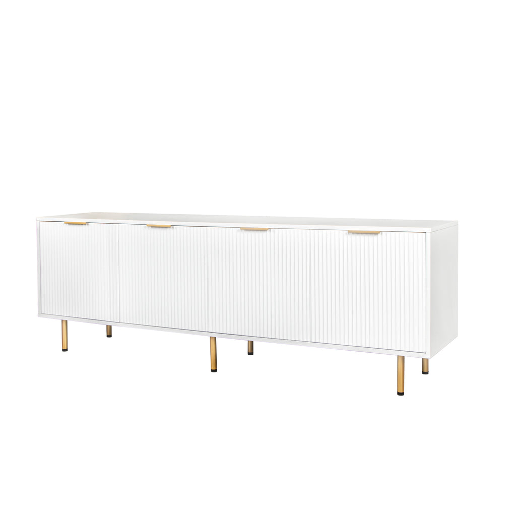 Modern warm white TV cabinet for 80 inch TV Stands, for Living Room Bedroom - Grand Goldman Shop