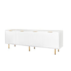 Modern warm white TV cabinet for 80 inch TV Stands, for Living Room Bedroom - Grand Goldman Shop