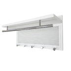 Esyspot Metal Powder Coating Hook Wall Mounted with Shelf White Metal 29.53' - Grand Goldman Shop
