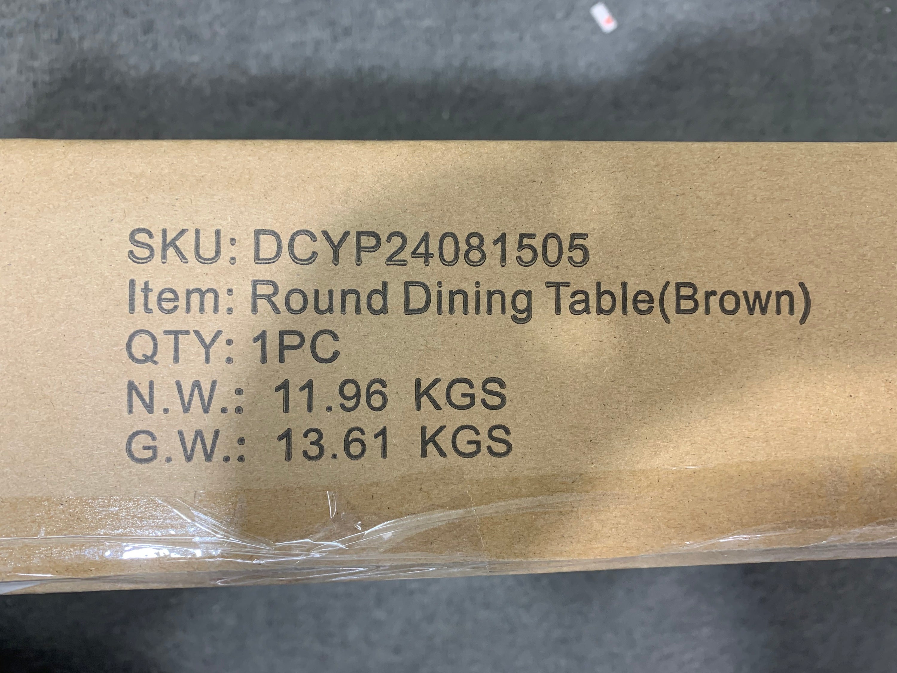 Modern Round Dining Table, Rustic Brown MDF Top with Black Metal Legs, 35.43 Inch Diameter for 2-4 People - Grand Goldman Shop