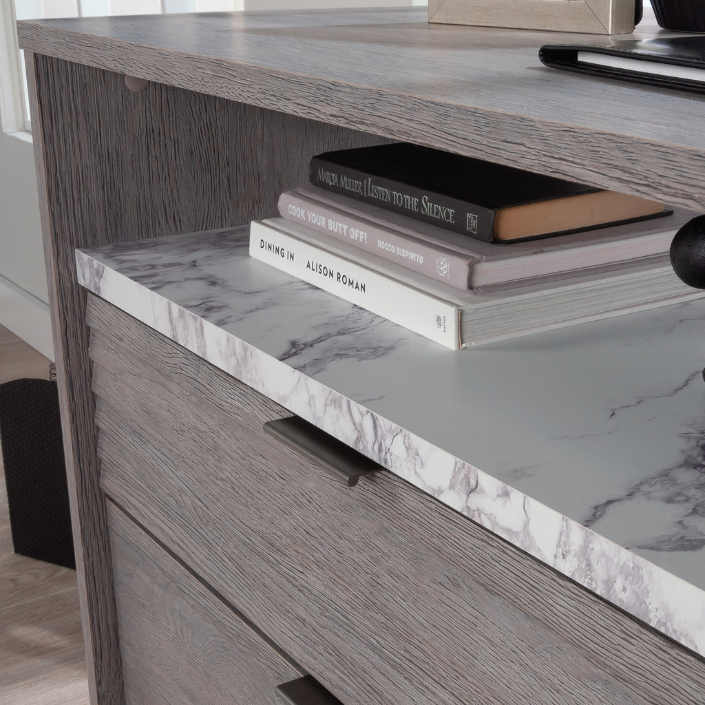 Lateral File with Two Drawers, Medium Gray finish | Premium Home Decor - Grand Goldman