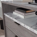 Lateral File with Two Drawers, Medium Gray finish | Premium Home Decor - Grand Goldman