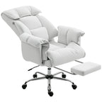 HOMCOM High Back Office Chair, Reclining Desk Chair with Footrest, Thick Cushion, High Resilience Foam, Adjustable Height, Ro