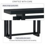 U_STYLE 59.1'' Painted Entryway Table with Pine Veneer,Unique Triple Rectangle Design Console Table with Thick Pine Wood Legs,Extra Long Sofa Table Versatile for Hallway, Living Room,Kitchen - Grand Goldman Shop