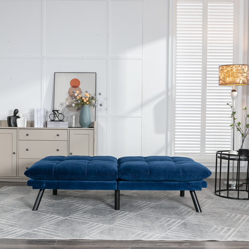 Navy Blue Convertible Folding Modern sofa Bed - Grand Goldman Shop