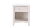 White Color Twin Size Bed Nightstand And Chest 3pc Set Bedroom Furniture Wooden Transitional Style Headboard - Grand Goldman Shop