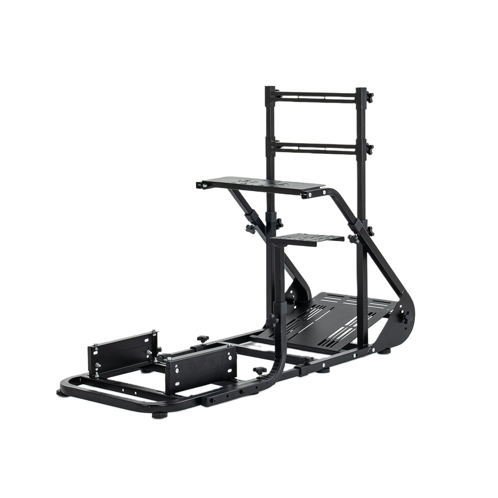 Enhanced and stable racing wheel cockpit, compatible with Fanatec, PXN, Thrustmaster, and Logitech adjustable driving simulat