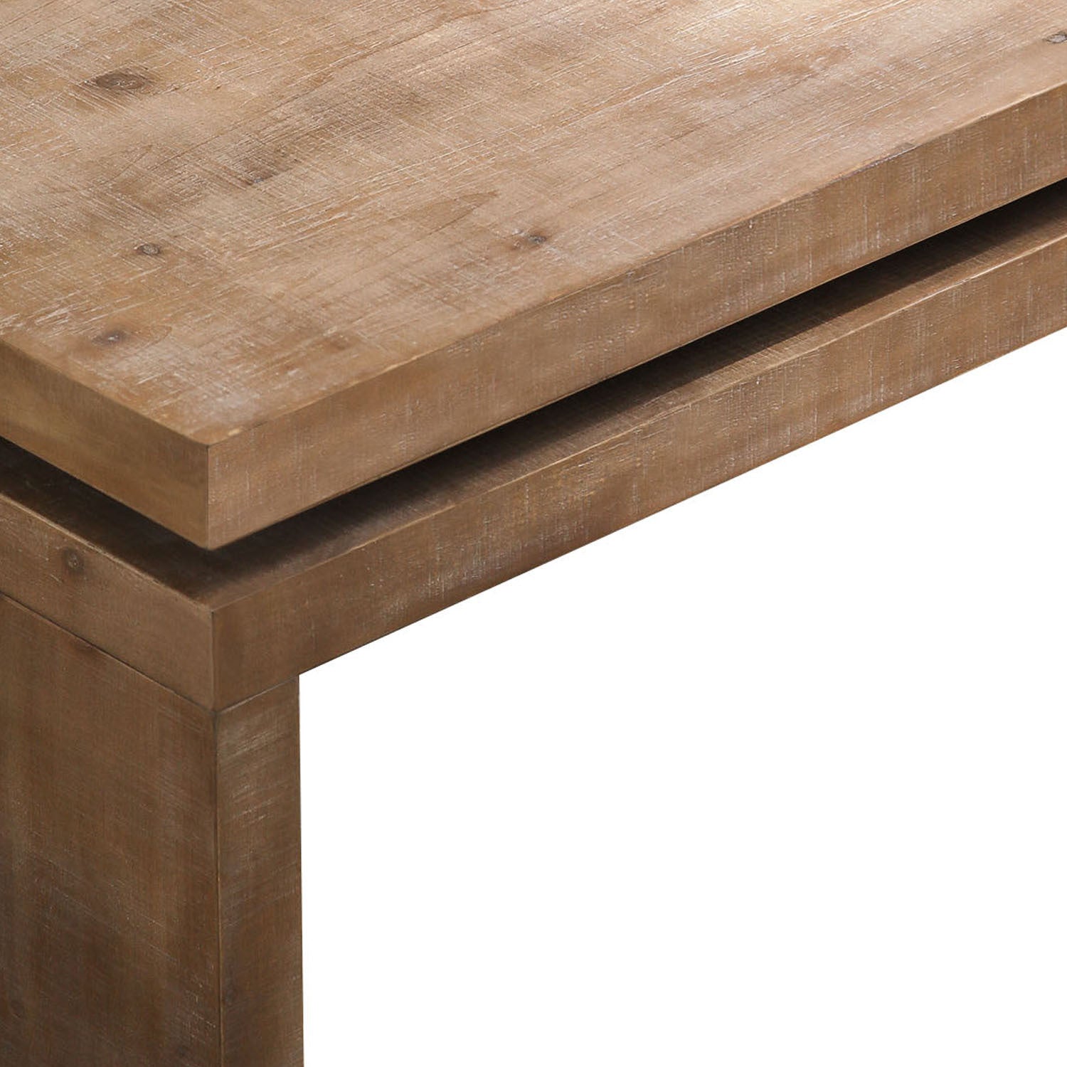 Modern Rustic Wood Coffee Table – Rectangular Living Room Center Table with Floating Top Design 47.6' L * 23.6' W * 16.3' H - Grand Goldman Shop