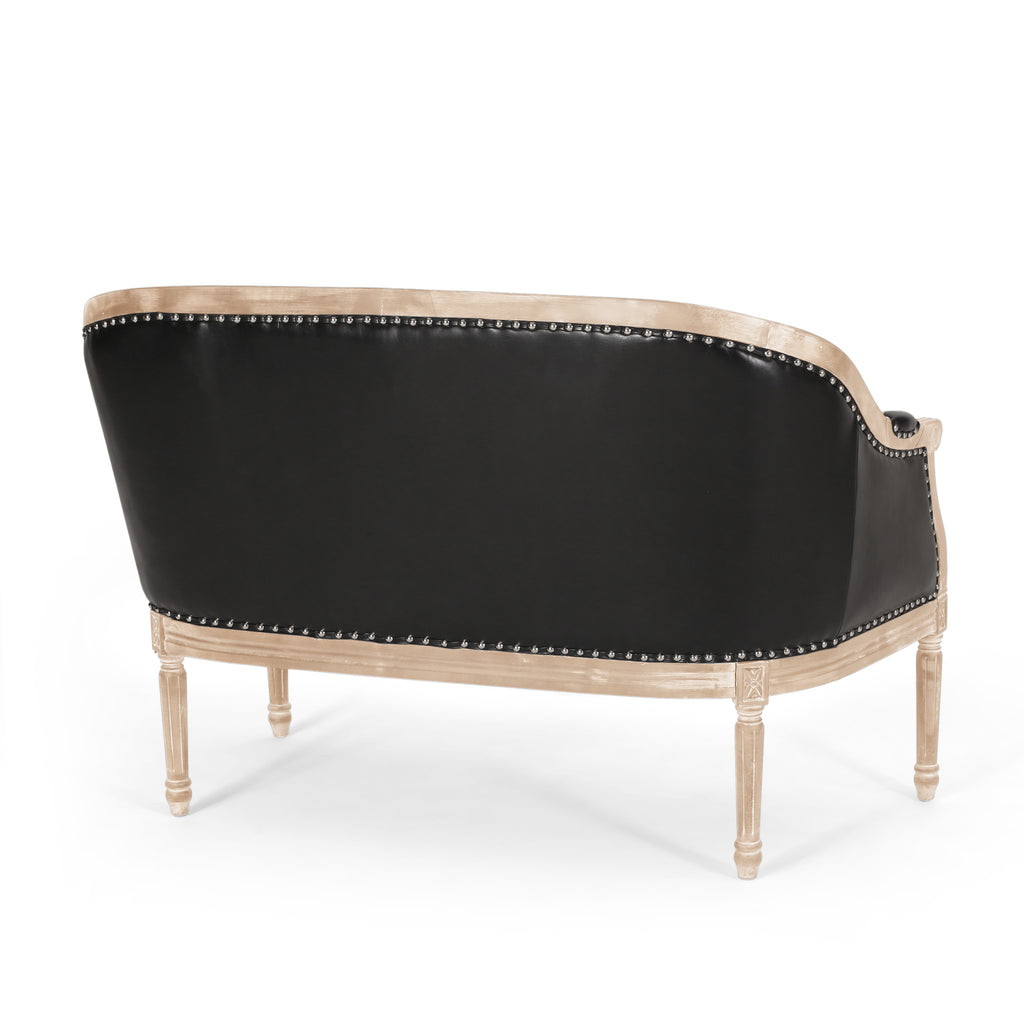 French Country Chesterfield Style Tufted Loveseat - Grand Goldman Shop