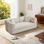 Floor Couch,Compressed Sofa,Convertible Floor Sofa Bed with Convertible Blanket Pillow,Enhanced frame stability,Comfy Couch Lounge Sleeper Bed,for Living Room Bedroom - Grand Goldman Shop