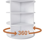 Rotating Shoe Rack Tower, 7-Tier Spinning Storage Rack, Free Standing 360° Revolving Organizer in White with Durable PVC Construction - Grand Goldman Shop