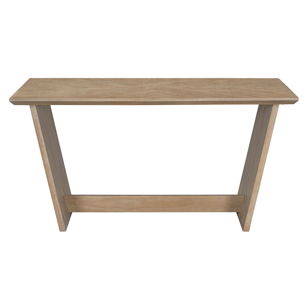 TREXM 6-Piece Retro Dining Table Set for 6, 60' Wood Kitchen Table and Chairs Set of 4 with Bench Designed Trestle Base for kitchen & Dining Room (Natural Wood Wash) - Grand Goldman Shop