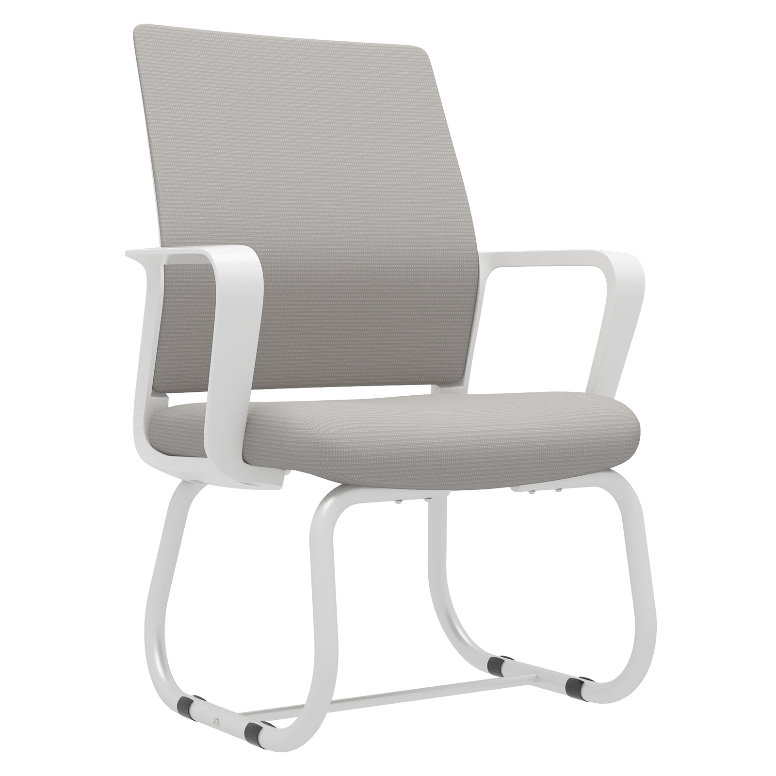 Minimalist Modern Office Chair with Metal Frame, Soft Mesh Backrest, White+Gray, for Home and Office Use | Premium Home Decor