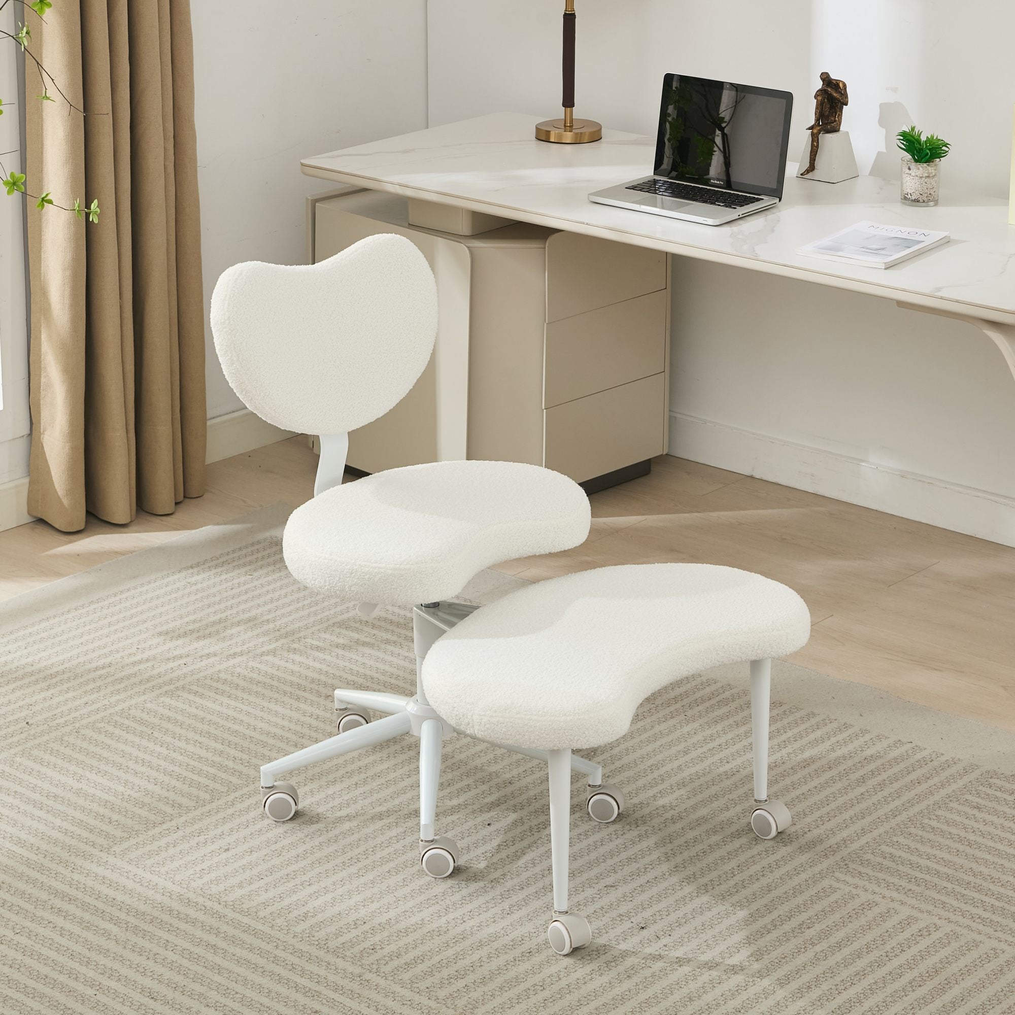 Meditation Chair Plus, Cross Legged Chair with Wheels, ADHD Chair, Criss Cross Desk Chair with Lumbar Support and Adjustable 