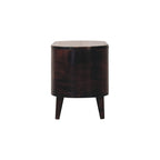 Solid Wood Light Rounded Lid-up Blanket Box, Walnut, Dark Brown - Grand Goldman Shop