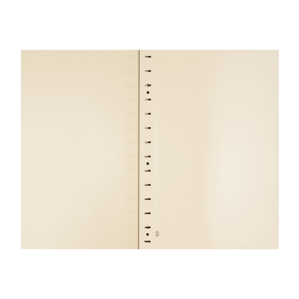 71'' 2 Shapely Doors Cabinet with Lock, Metal Storage Cabinet with Doors and Adjustable Shelves, for Bedroom, Living Room, Kitchen (Beige) - Grand Goldman Shop