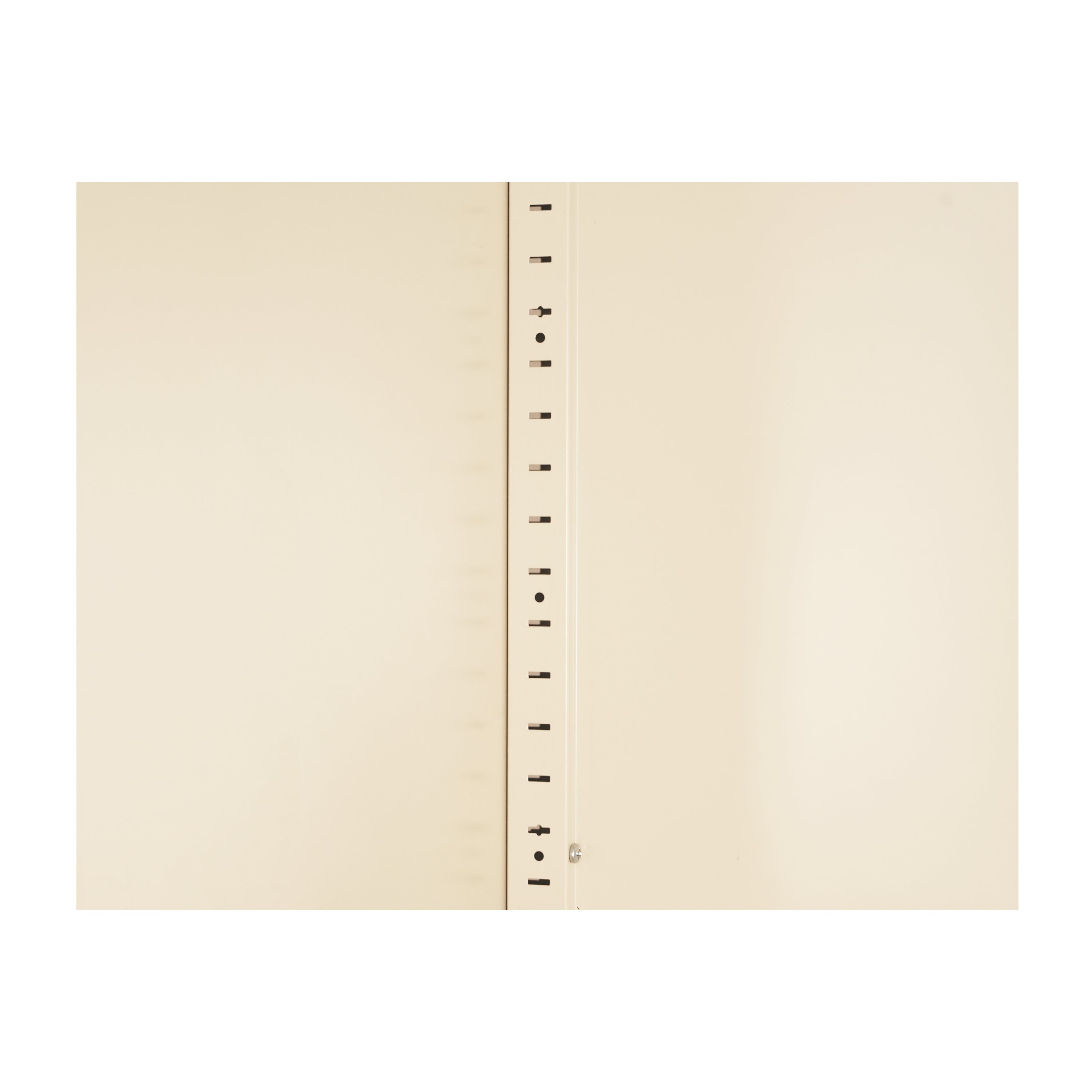 71'' 2 Shapely Doors Cabinet with Lock, Metal Storage Cabinet with Doors and Adjustable Shelves, for Bedroom, Living Room, Kitchen (Beige) - Grand Goldman Shop
