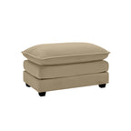 Ottoman Footstool in Corduroy Fabric, Can be Used with 2 Seater Sofas, 3 Seater Sofas and 4 Seater Sofas,Tan Corduroy Fabric - Grand Goldman Shop