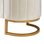 Elegant Upholstered Velvet Storage Ottoman with Button-Tufted,Storage Bench with Metal Legs for Bedroom,Living Room,Fully Assembled Except Legs,Beige - Grand Goldman Shop