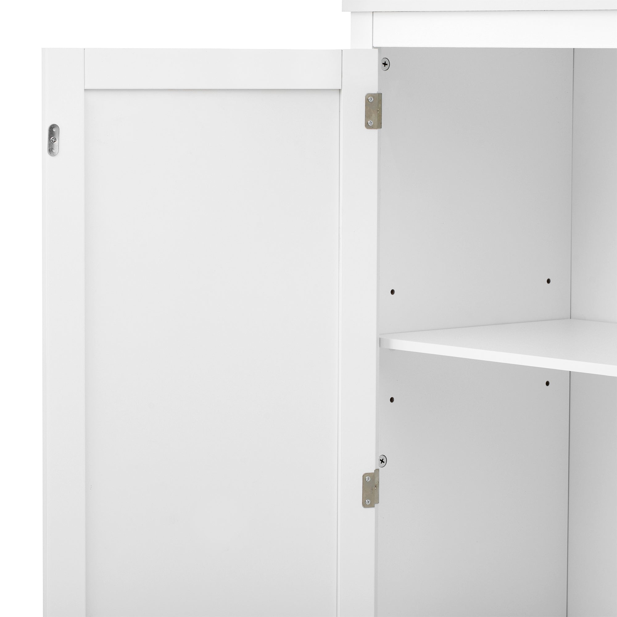 3-in-1 Hall Tree with Overhead Storage Cabinet, 3 Adjustable Side Shelves, 4 Heavy-Duty Hooks, 2 Spacious Drawers, Grooved Back Panel Design, Contrasting Seat Bench, Multifunctional Entryway Organizer - Grand Goldman Shop