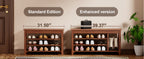 Adjustable shoe-changing bench, storage bench, hidden storage. With a load-bearing capacity of up to 550 pounds, suitable for bedrooms and corridors. 100% solid wood. - Grand Goldman Shop