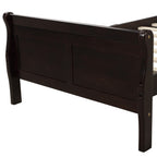 Minimalist Wood Platform Twin Bed Frame with Headboard and Footboard in Espresso - Grand Goldman Shop