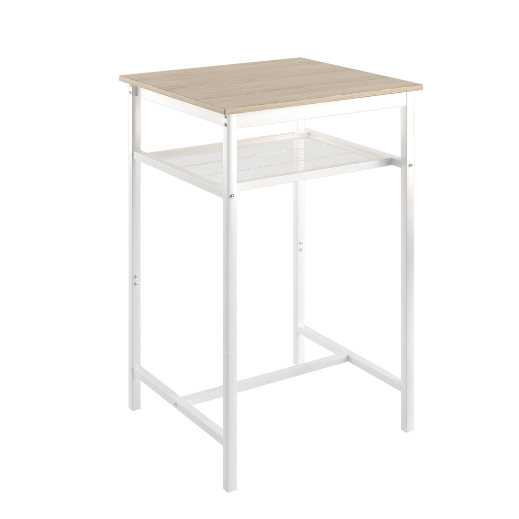 Bar table, equipped with 2 bar stools , with backrest and partition (beige) - Grand Goldman Shop