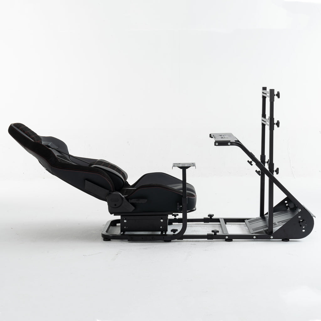Enhanced and stable racing wheel cockpit, compatible with Fanatec, PXN, Thrustmaster, and Logitech adjustable driving simulat