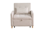 Convertible Sleeper Sofa Chair Bed, Adjustable Chair with Pillow, Multi-Functional Sleeper Chair with Soft Fabric for Living Room, Dorm, Apartment, Bedroom or Office - Grand Goldman Shop